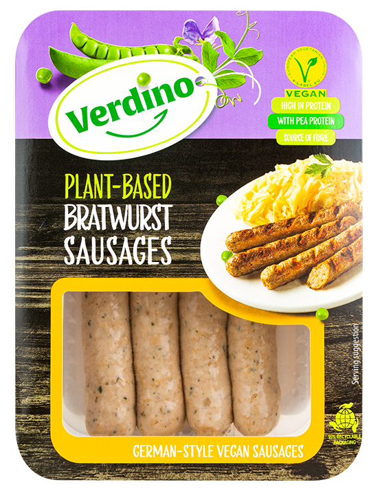 Verdino Plant-Based BratWurst Sausages 200g