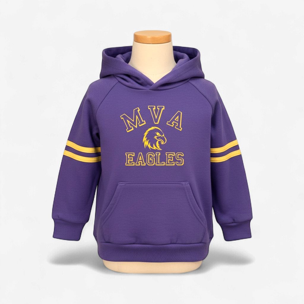 Toddler  and Youth Hoodie with Sleeve Stripes