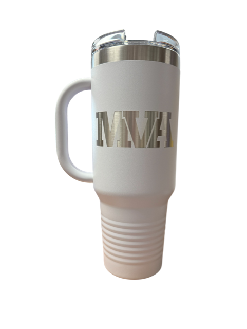 MVA Tumbler Ribbed Bottom, Color: White