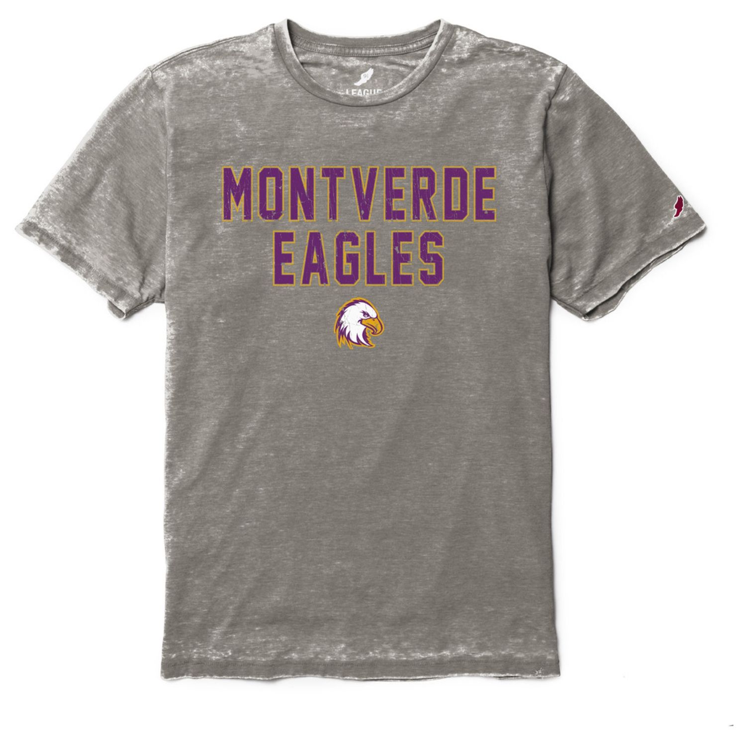 Crewneck  Tee, Color: Heather Silver, Size: Small