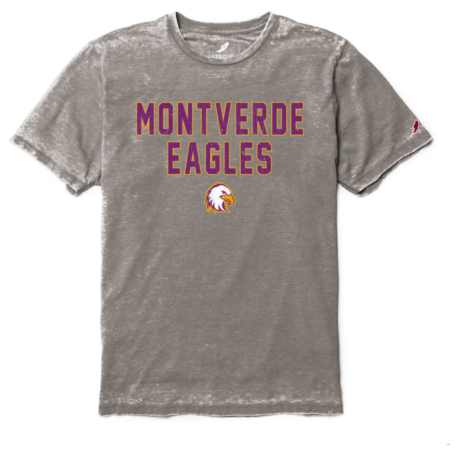 Crewneck  Tee, Color: Heather Silver, Size: Small