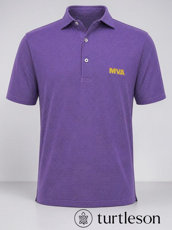 Turtleson Purple &amp; Gold Dot Polo