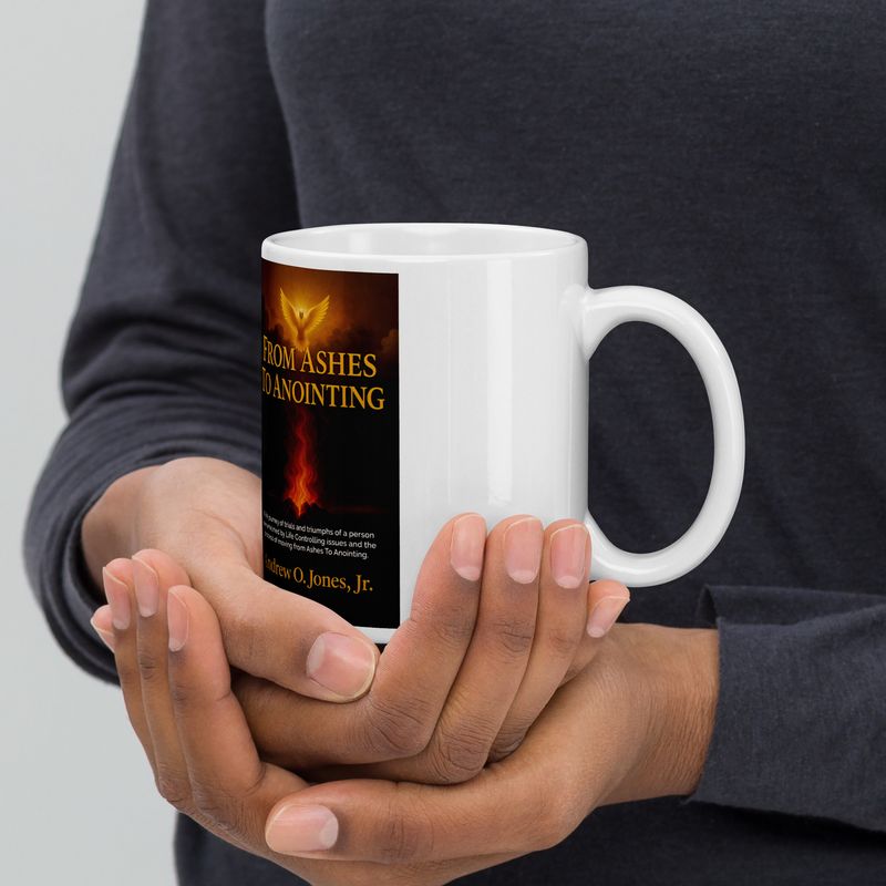 White glossy mug