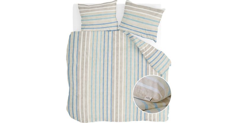 WALRA DEKBEDOVERTREK NATURAL STRIPES