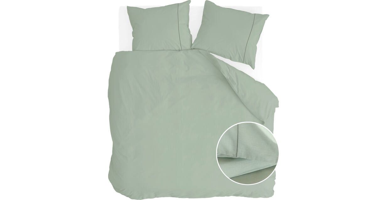 WALRA DEKBEDOVERTREK REMADE UNI ESSENCE GROEN 200X220