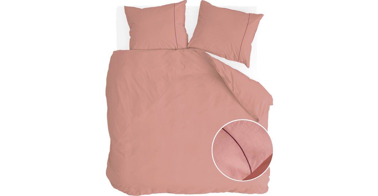 WALRA DEKBEDOVERTREK REMADE UNI ESSENCE ROZE 140X220