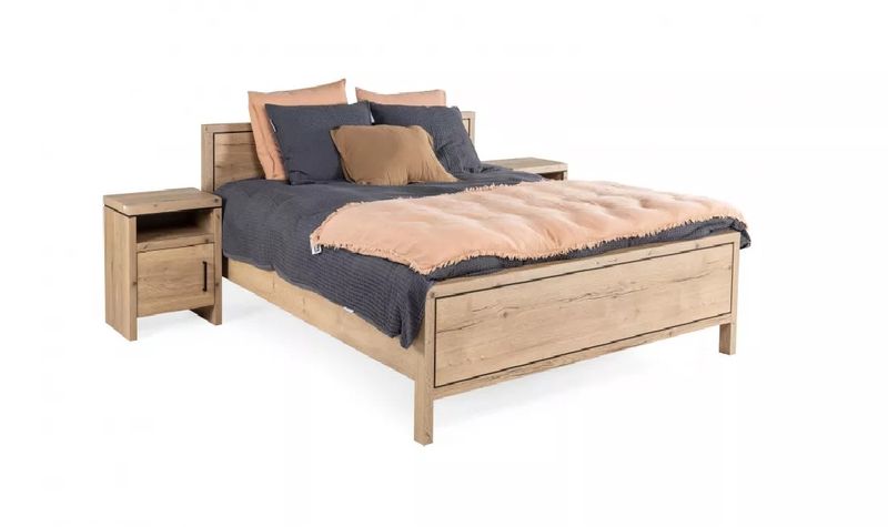 MAXFURN ATHENE LEDIKANT + L BALK 160X200 CM LAMILUX NATUR