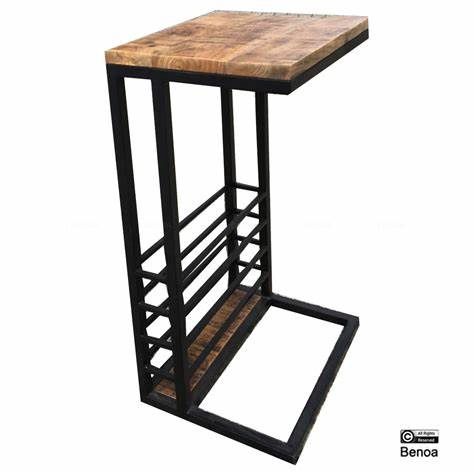 BENOA END TABLE WITH RACK