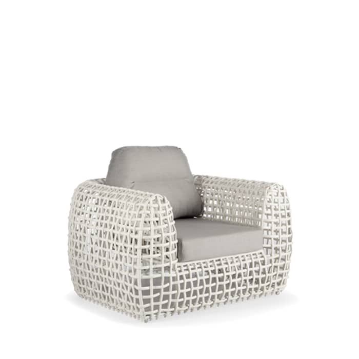 SKYLINE DESIGN DYNASTY WHITE MUSHROOM ARMCHAIRPANAMA ACQUA 8006
