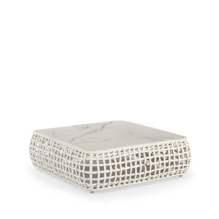 SKYLINE DESIGN DYNASTY WHITE MUSHROOM COFFEE TABLE 100X100 CM