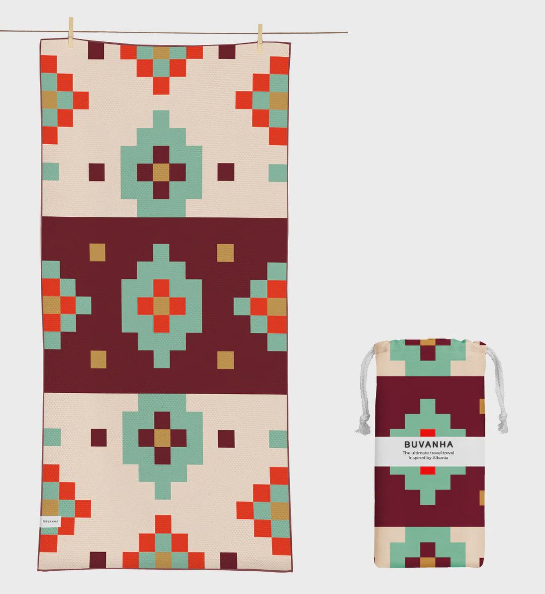 BUVANHA TRAVEL TOWEL ALBANIA LARGE