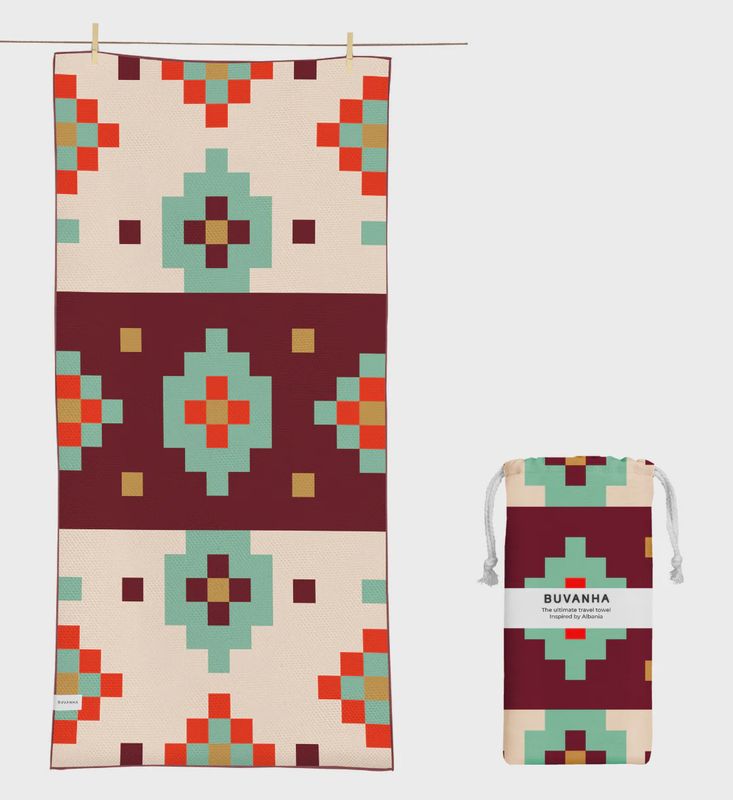 BUVANHA TRAVEL TOWEL ALBANIA MEDIUM