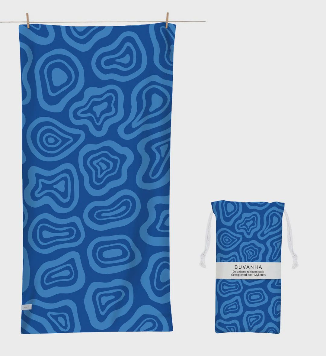 BUVANHA TRAVEL TOWEL MYKONOS MEDIUM 160X80