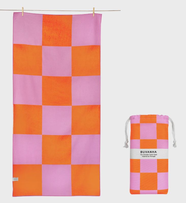 BUVANHA TRAVEL TOWEL PORTUGAL 01 ORANJE MEDIUM 160X80CM