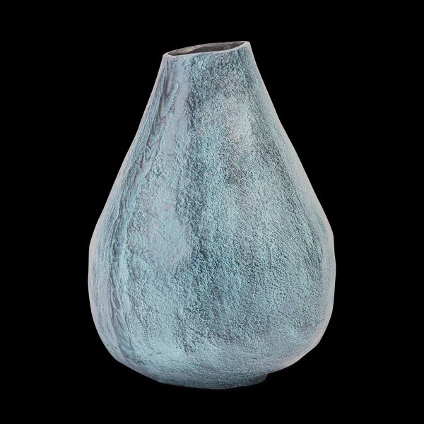 BENOA BLUE PATINA VASE BOL