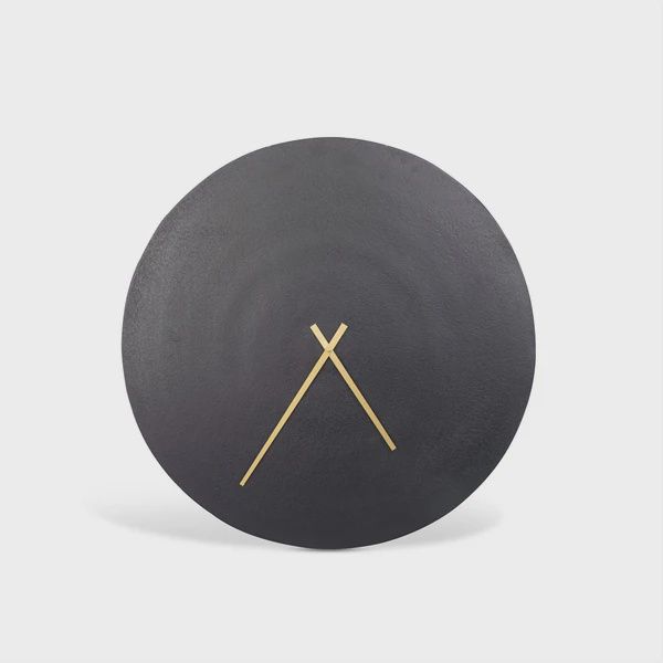 BENOA BLACK ANTIQUE ROUND CLOCK