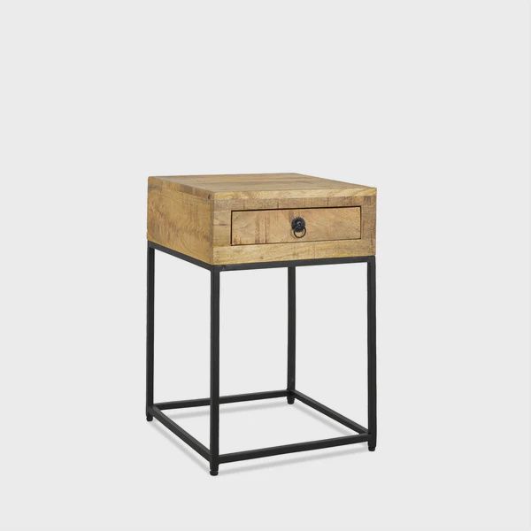 BENOA WOODEN IRON BEDSIDE