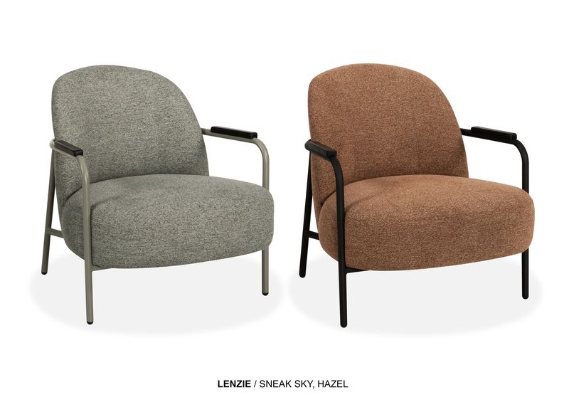 MAXFURN ARMCHAIR LENZIE STONE