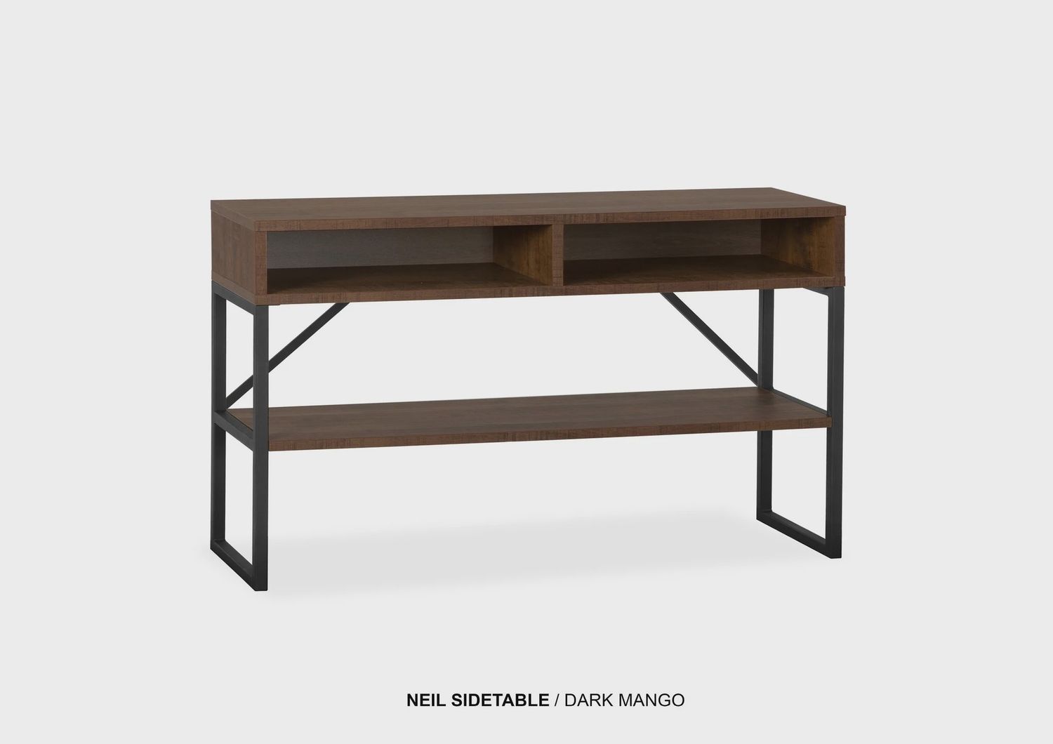 MAXFURN NEIL SIDETABLE 2 OPEN DARK MANGO