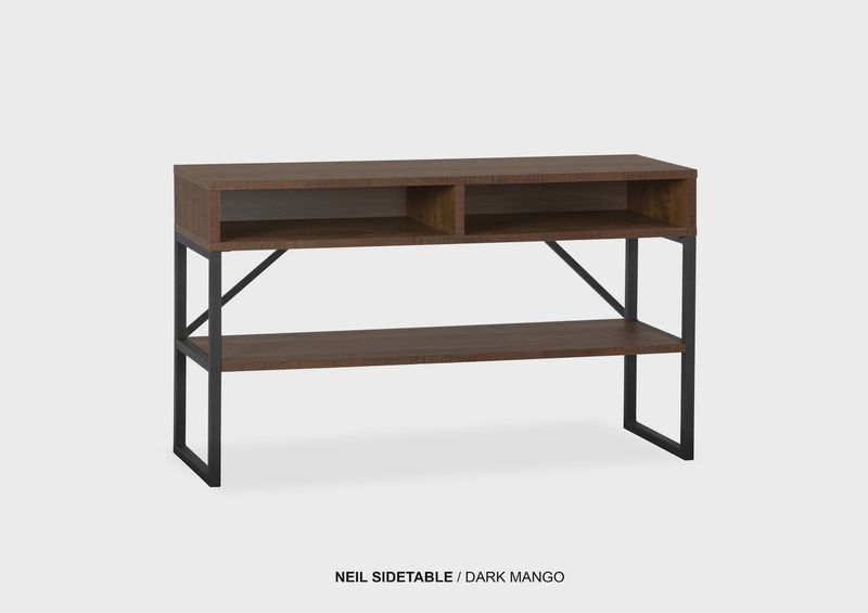 MAXFURN NEIL SIDETABLE 2 OPEN DARK MANGO