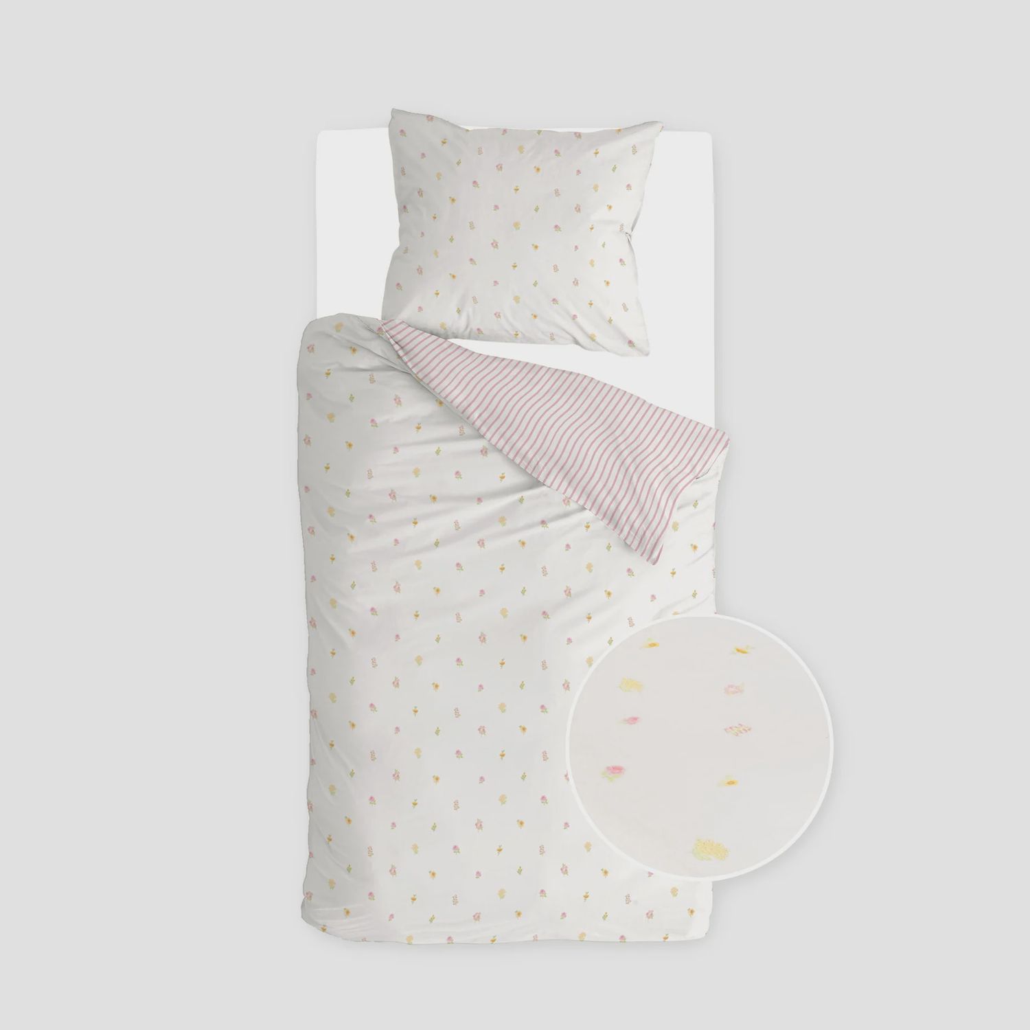 WALRA KIDS DUVET COVER FLOWER FRIENDS PINK