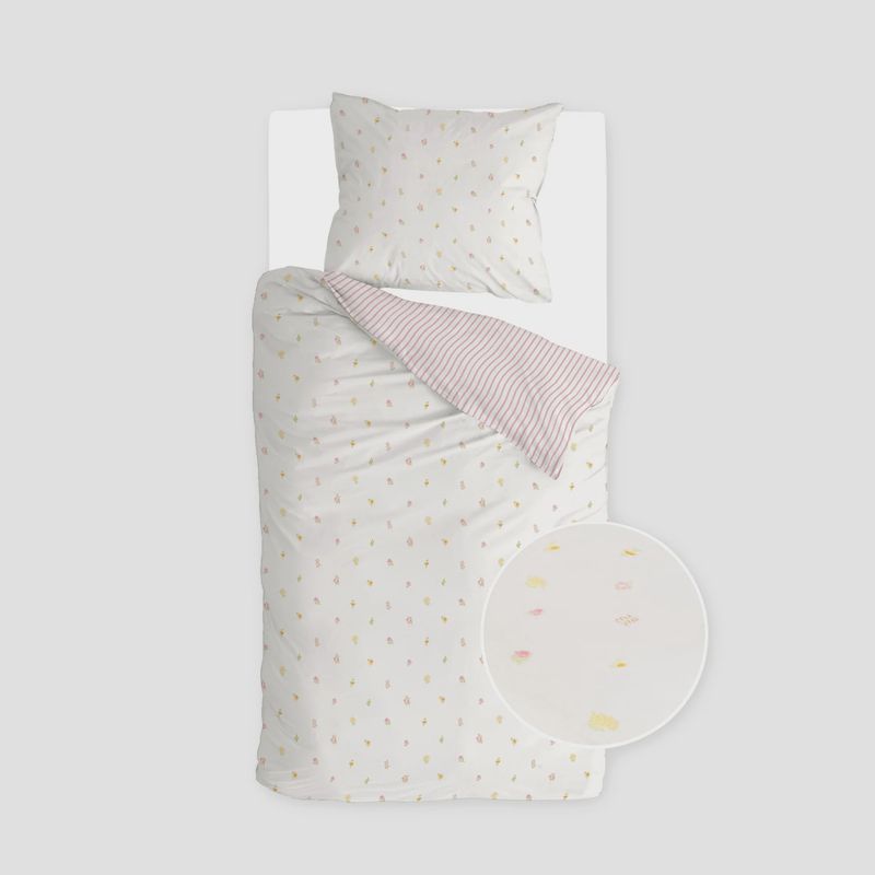 WALRA KIDS DUVET COVER FLOWER FRIENDS PINK