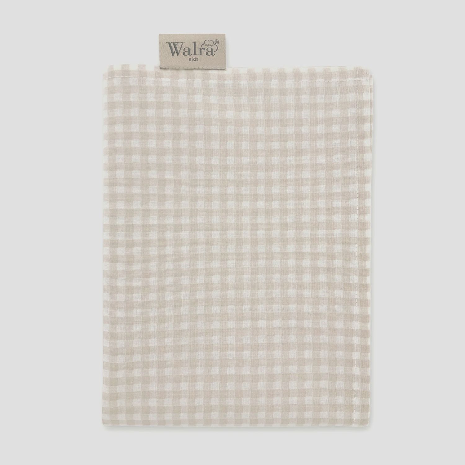 WALRA KIDS SHEET MINI CHECKMATES BEIGE 100X150
