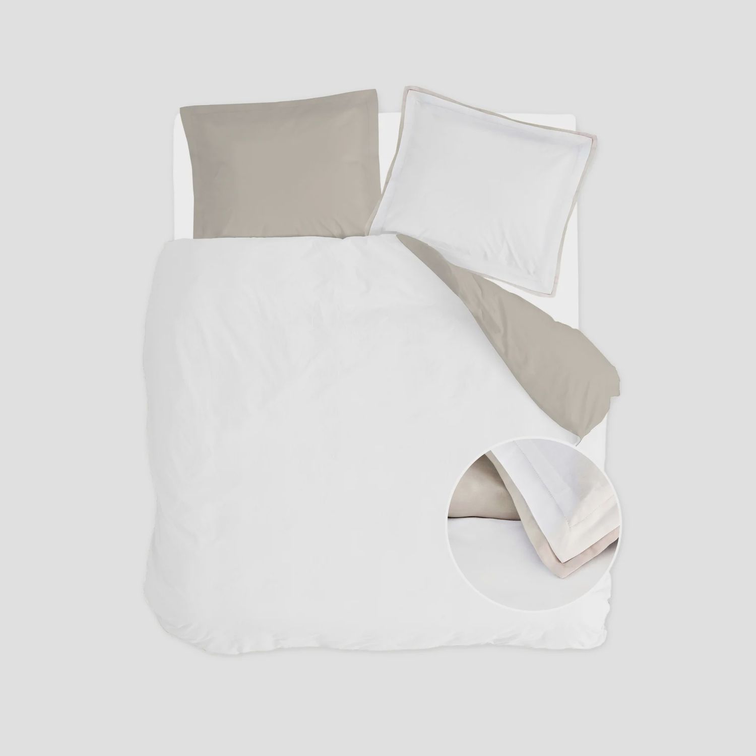WALRA DUVET COVER CLASSY TENCEL OFF WHITE / BEIGE