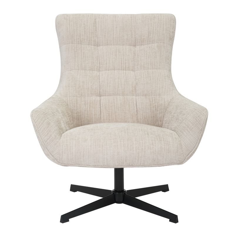LIVINGFURN ARMCHAIR NAOMI TOFFEE