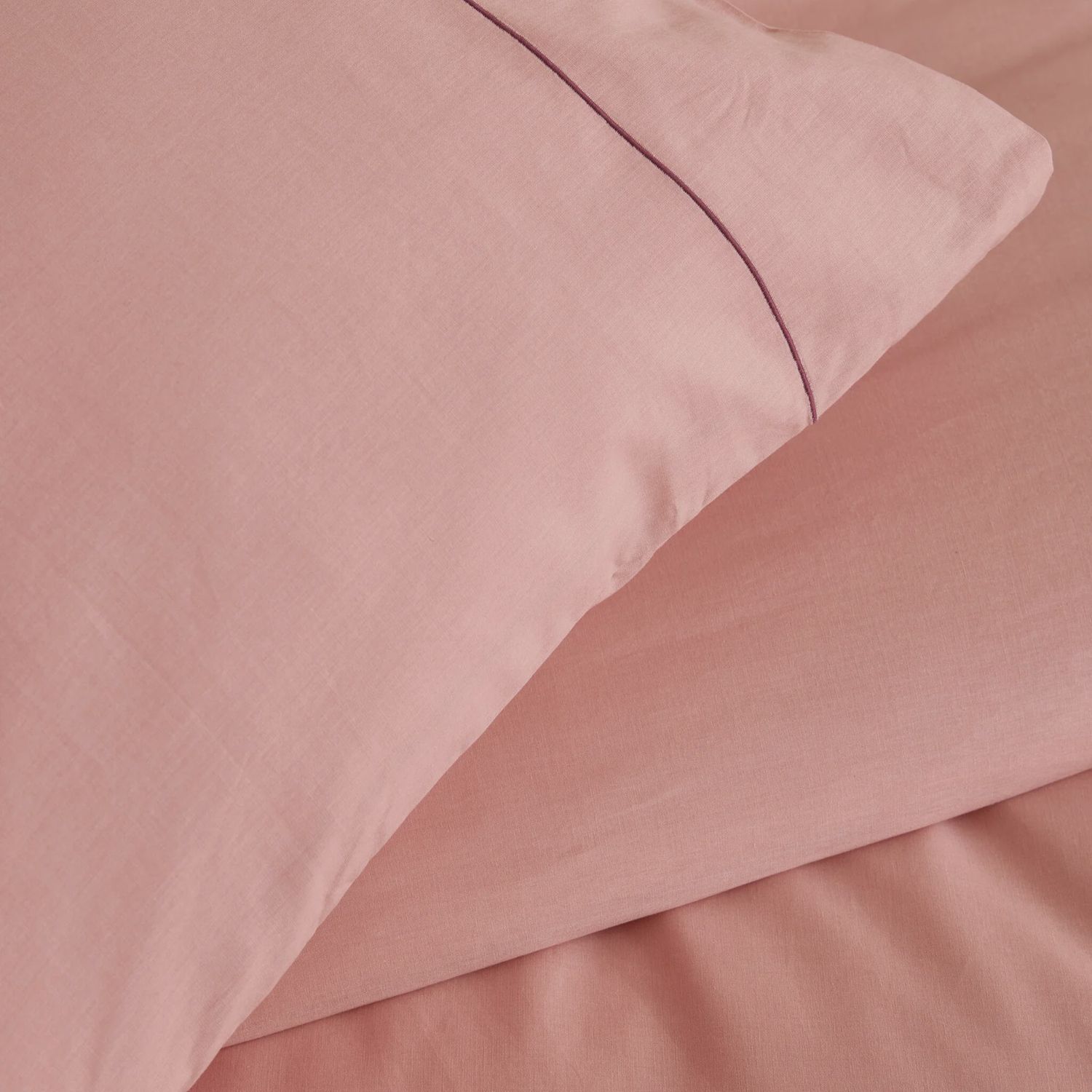 WALRA DUVET COVER REMADE UNI ESSENCE, Color: Pink, Size: 1-Persoons 140x220 + 20 cm
