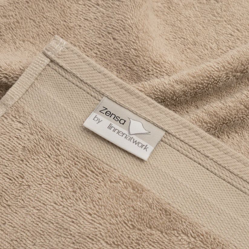 LINNEN AT WORK ZENSA BATH TOWELS COLLECTION, Color: SAND, Size: GUEST TOWEL 30X50CM
