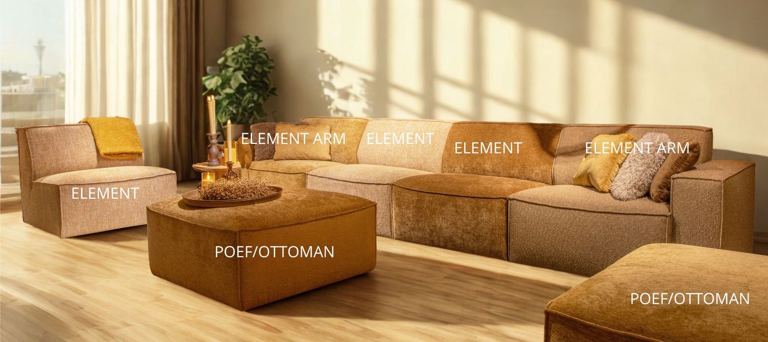 MAXFURN DUNE HOCKER 90X90CM STOF GEAR TURTLE