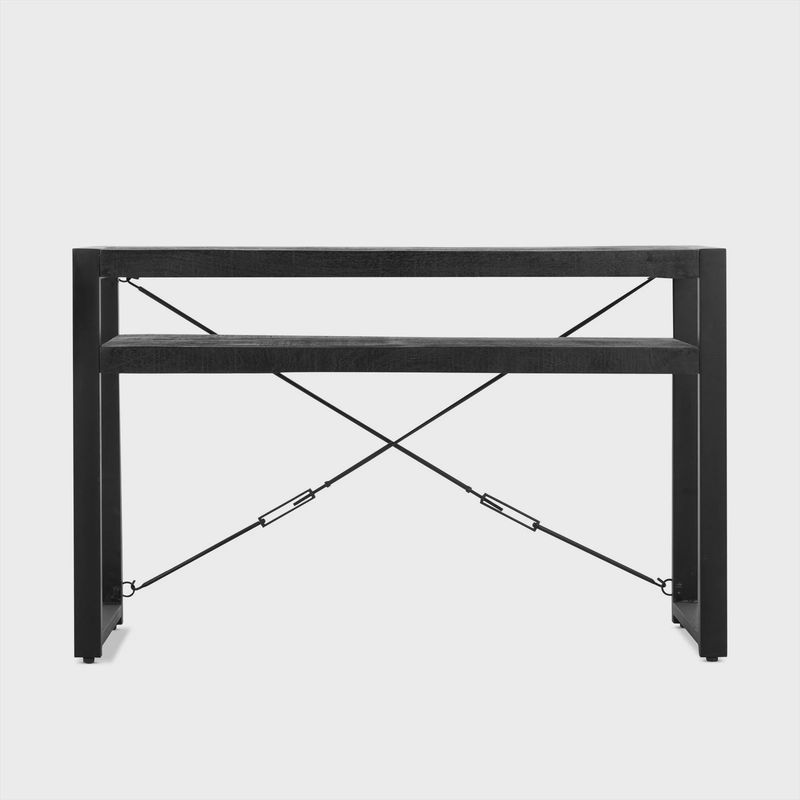 BENOA SIDETABLE WITH SHELF 120 BLACK