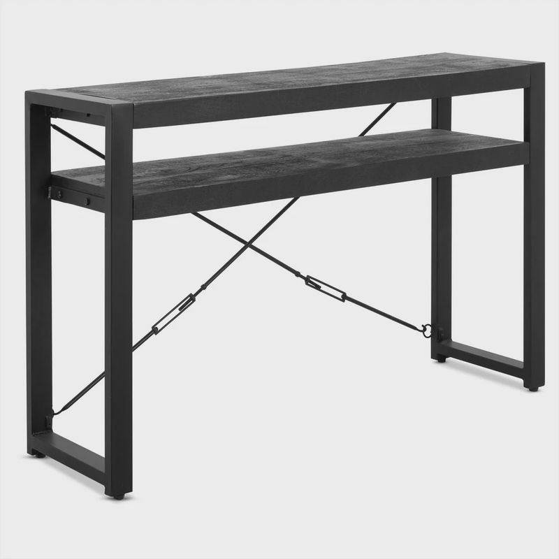 BENOA SIDETABLE WITH SHELF 120 BLACK