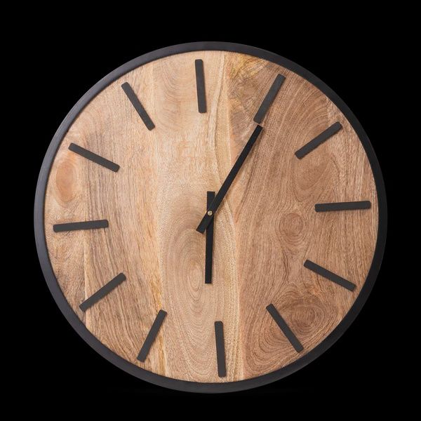 BENOA CLOCK MANGO WOOD MEDIUM