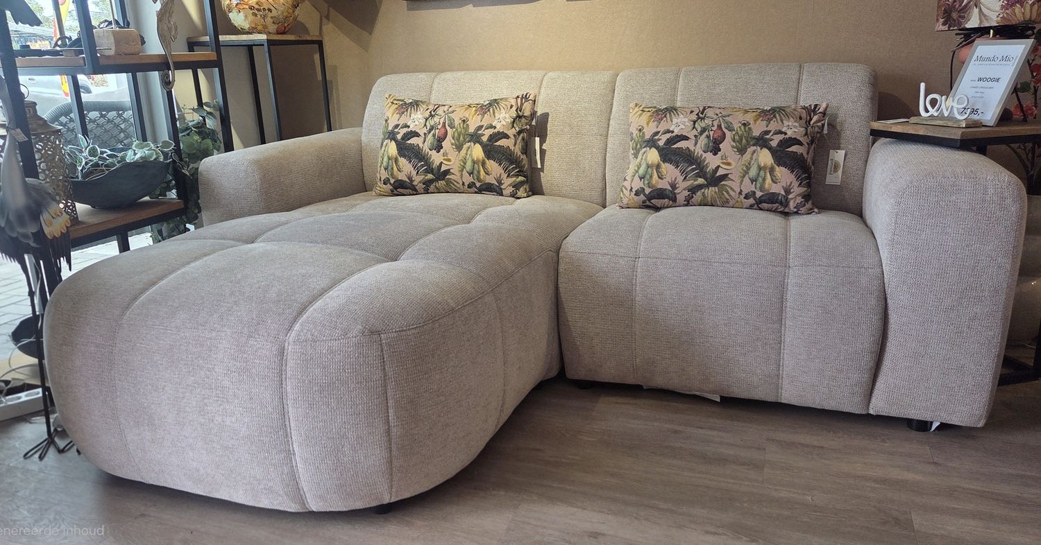 MAXFURN SHOWMODEL CORNER SOFA WOOGIE MITO PALE