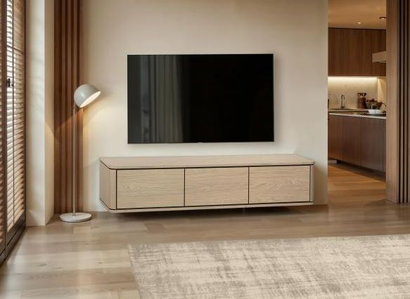 MAXFURN HANGING TV CABINET LANCASTER DARK MANGO