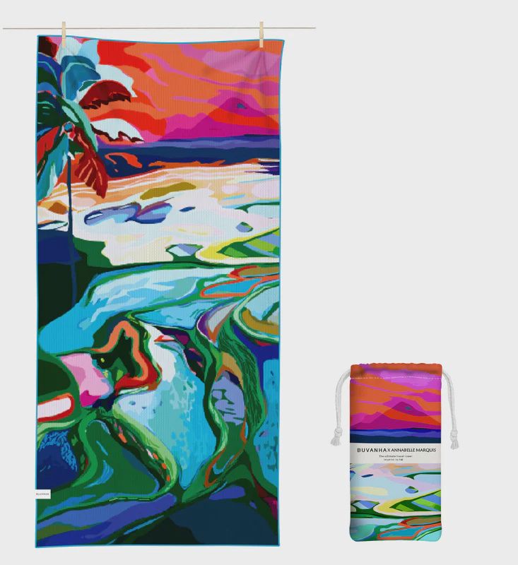 BUVANHA TRAVEL TOWEL BALI MEDIUM 160X80CM