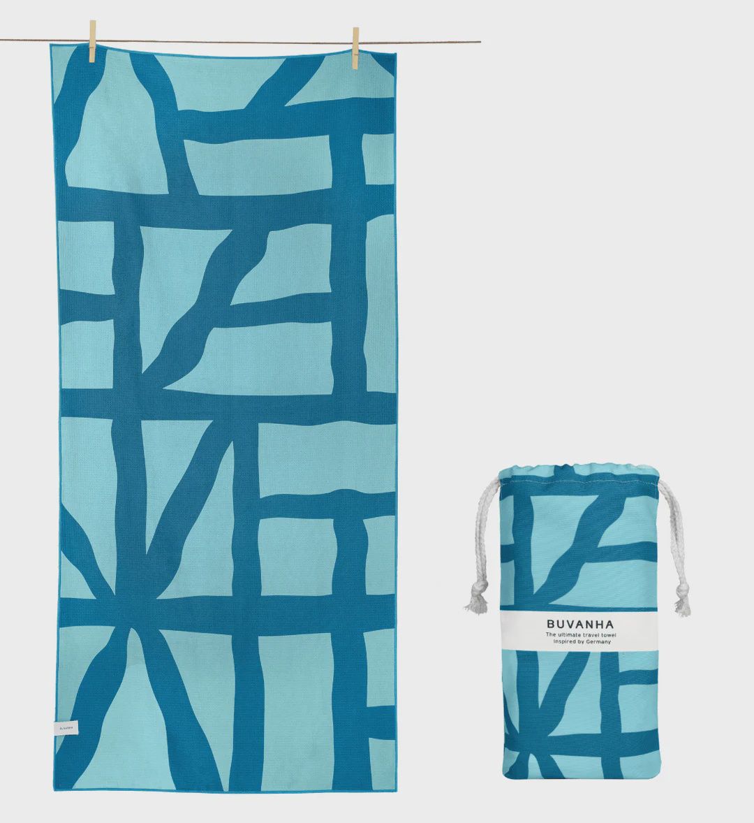 BUVANHA TRAVEL TOWEL GERMANY MEDIUM 160X80CM