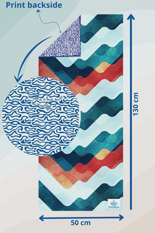 SOOBLUU TRAVEL TOWEL XS NAMI 50X130CM