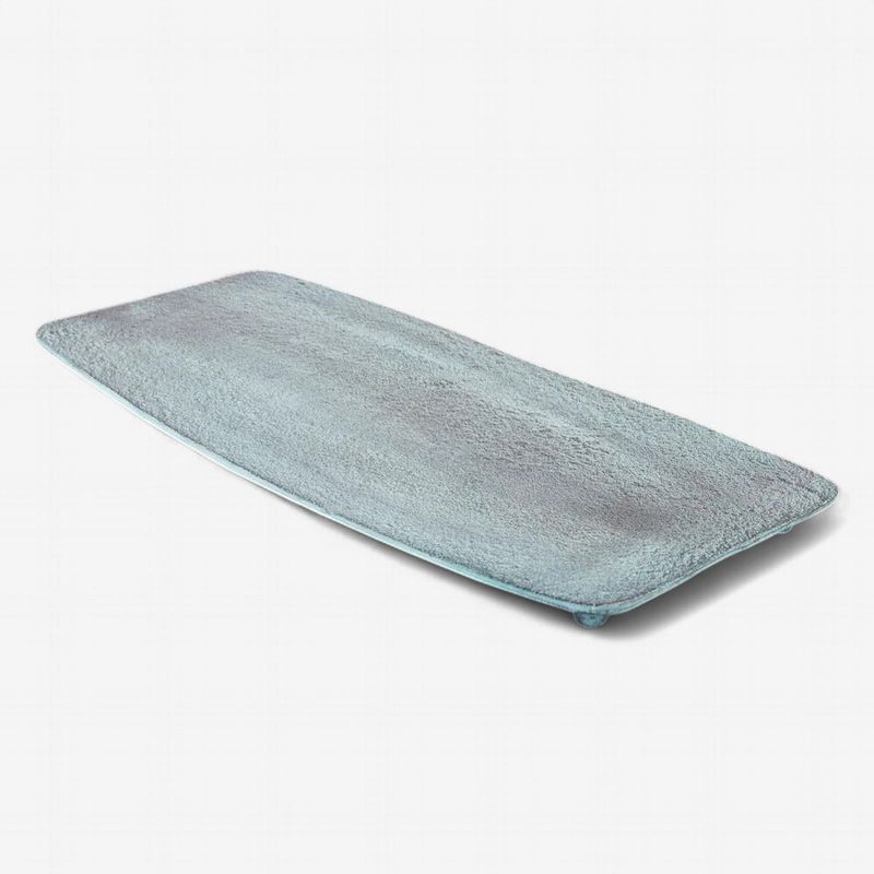 BENOA PLATE SQUARE BLUE BIG PATINA