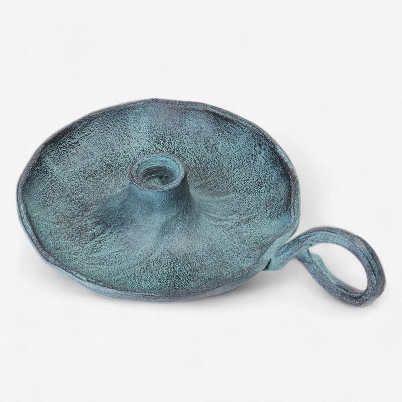 BENOA CANDLEHOLDER BLUE PATINA