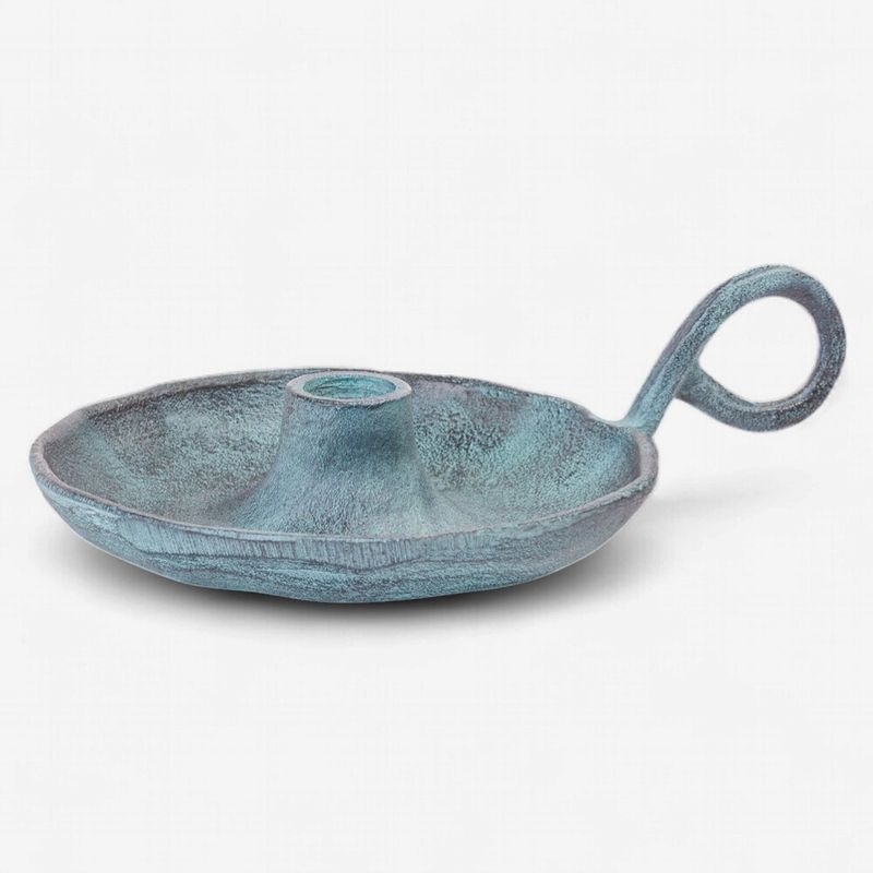 BENOA CANDLEHOLDER BLUE PATINA