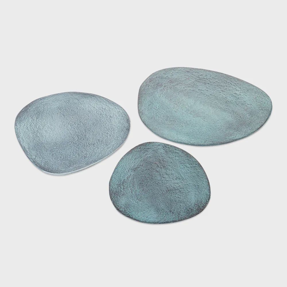 BENOA PLATE  BLUE PATINA BIG