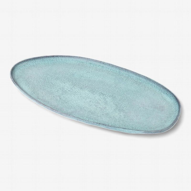 BENOA PLATE BLUE PATINA 18.5