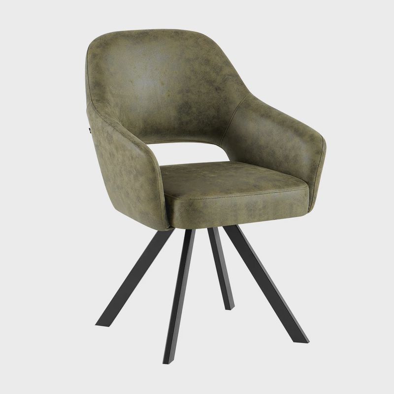 BENOA DINING ARMCHAIR EMILIE ARMY GREEN