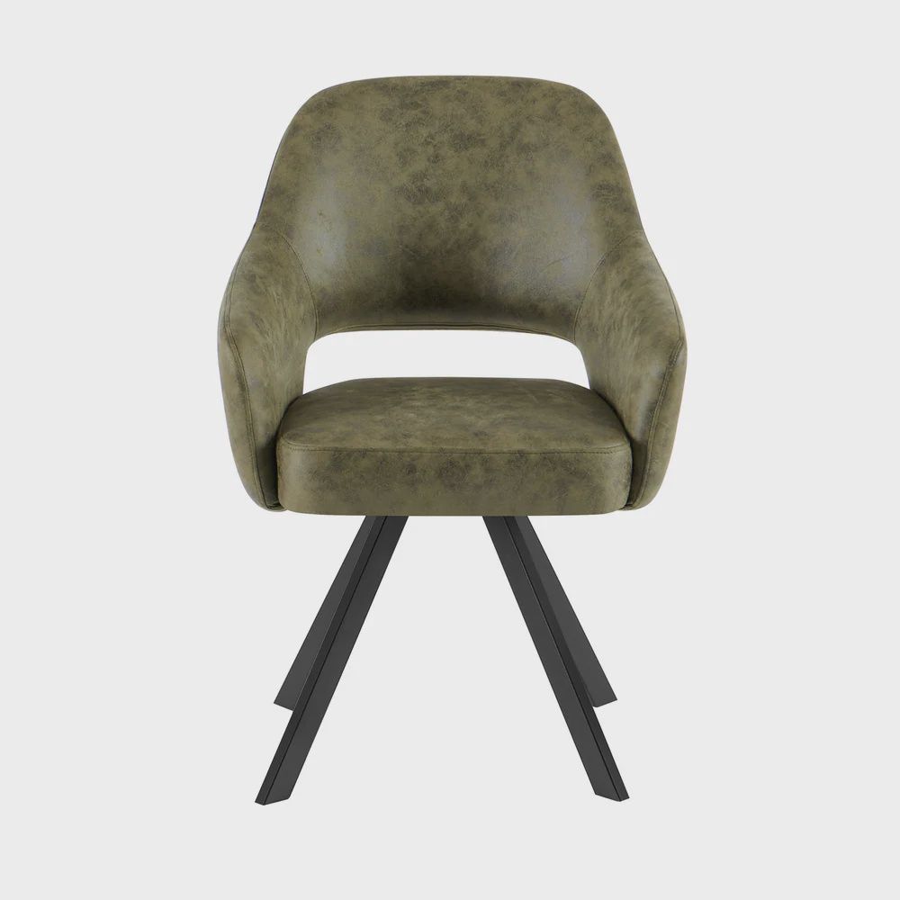 BENOA DINING ARMCHAIR EMILIE ARMY GREEN