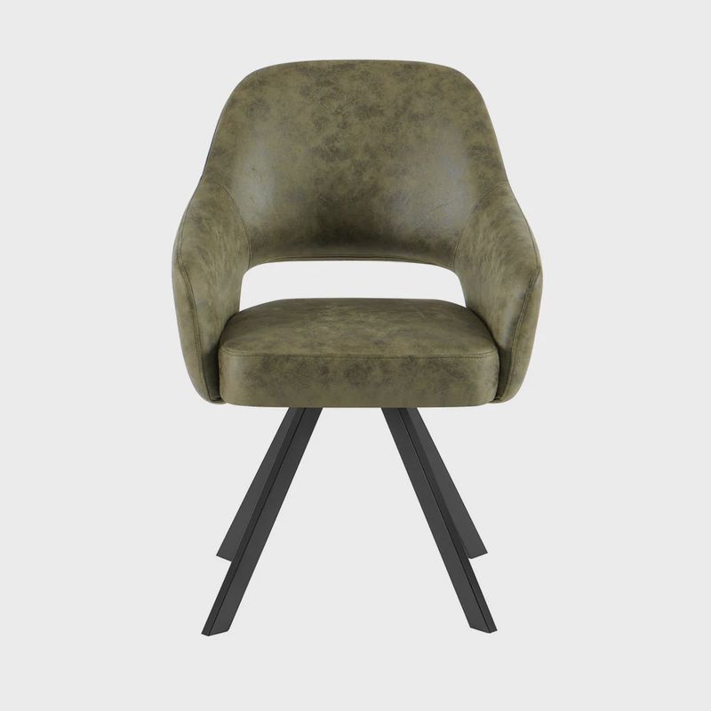 BENOA DINING ARMCHAIR EMILIE ARMY GREEN