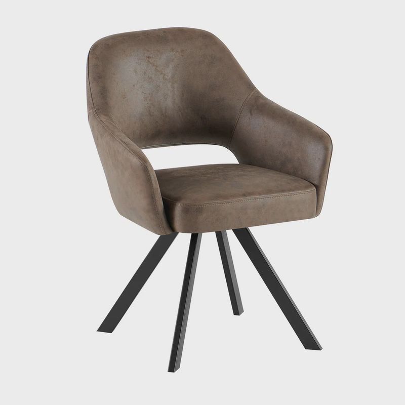BENOA DINING ARMCHAIR EMILIE LIGHTBROWN