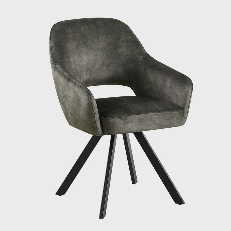 BENOA DINING ARMCHAIR EMILIE VELOURS MOSS
